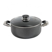 Non-stick press aluminum spraying plastics casserole with stainless steel holder