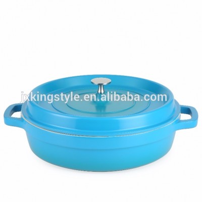 non stick coating Ceramic Paint Aluminium shallow Casserole with Ears